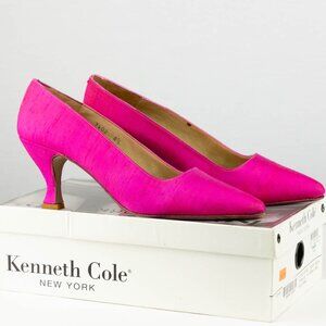 👠 Vintage Kenneth Cole Silk Pumps 💕 Hot Pink | 8.5 | Made in Spain